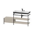 Меблевий комплект з раковиною на 2 отвори і консоллю, 160х49 см, Duravit Happy D. 2 Plus, сіро-коричневий (HP4748E6060) Duravit Меблеві комплекти