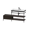 Мебельный комплект с раковиной на 2 отверстия и консолью, 160х49 см, Duravit Happy D.2 Plus, орех (HP4748E6969) Duravit Мебельные комплекты
