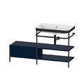 Меблевий комплект з раковиною без отвору і консоллю, 140х49 см, Duravit Happy D. 2 Plus, темно-синій (HP4747N9898) Duravit Меблеві комплекти