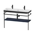 Мебельный комплект с раковиной на 2 смесителя и консолью, 117,5х49 см, Duravit Happy D.2 Plus, темно-синий (HP4759O98980000) Duravit Мебельные комплекты