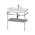Меблевий комплект з раковиною на 2 отвори і консоллю, 77, 5х49 см, Duravit Happy D. 2 Plus, сірий камінь (HP4837E9292) Duravit Меблеві комплекти