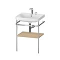 Мебельный комплект с раковиной на 2 отверстия и консолью, 57,5х49 см, Duravit Happy D.2 Plus, дуб (HP4835E7171) Duravit Мебельные комплекты