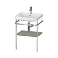 Мебельный комплект с раковиной на 1 отверстие и консолью, 57,5х49 см, Duravit Happy D.2 Plus, серый камень (HP4835O9292) Duravit Мебельные комплекты
