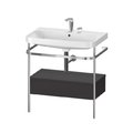 Меблевий комплект з раковиною на 2 отвори і консоллю, 77, 5х49 см, Duravit Happy D. 2 Plus, графіт (HP4842E8080) Duravit Меблеві комплекти