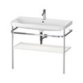 Мебельный комплект с раковиной на 1 отверстие и консолью, 97,5х49 см, Duravit Happy D.2 Plus, белый шелковисто-матовый (HP4838O3939) Duravit Мебельные комплекты