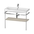 Мебельный комплект с раковиной на 1 отверстие и консолью, 97,5х49 см, Duravit Happy D.2 Plus, серо-коричневый (HP4838O6060) Duravit Мебельные комплекты