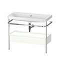 Мебельный комплект с раковиной без отверстия и консолью, 97,5х49 см, Duravit Happy D.2 Plus, белый матовый (HP4843N3636) Duravit Мебельные комплекты