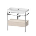 Меблевий комплект з раковиною без отвору і консоллю, 77, 5х49 см, Duravit Happy D. 2 Plus, сіро-коричневий супер матовий (HP4842N8383) Duravit Меблеві комплекти