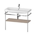 Мебельный комплект с раковиной на 1 отверстие и консолью, 97,5х49 см, Duravit Happy D.2 Plus, льняной декор (HP4838O7575) Duravit Мебельные комплекты