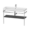 Мебельный комплект с раковиной на 1 отверстие и консолью, 117,5х49 см, Duravit Happy D.2 Plus, графит (HP4839O80800000) Duravit Мебельные комплекты