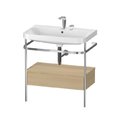 Мебельный комплект с раковиной на 2 отверстия и консолью, 77,5х49 см, Duravit Happy D.2 Plus, дуб (HP4842E7171) Duravit Мебельные комплекты