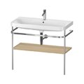 Меблевий комплект з раковиною на 1 отвір і консоллю, 97, 5х49 см, Duravit Happy D. 2 Plus, дуб (HP4838O7171) Duravit Меблеві комплекти