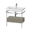 Меблевий комплект з раковиною на 1 отвір і консоллю, 77, 5х49 см, Duravit Happy D. 2 Plus, сірий камінь (HP4842O9292) Duravit Меблеві комплекти