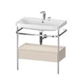 Меблевий комплект з раковиною на 2 отвори і консоллю, 77, 5х49 см, Duravit Happy D. 2 Plus, сіро-коричневий супер матовий (HP4842E8383) Duravit Меблеві комплекти