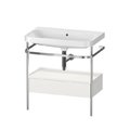Мебельный комплект с раковиной без отверстия и консолью, 77,5х49 см, Duravit Happy D.2 Plus, белый шелковисто-матовый (HP4842N3939) Duravit Мебельные комплекты