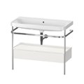 Мебельный комплект с раковиной без отверстия и консолью, 97,5х49 см, Duravit Happy D.2 Plus, белый шелковисто-матовый (HP4843N3939) Duravit Мебельные комплекты