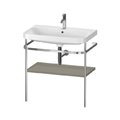 Мебельный комплект с раковиной на 1 отверстие и консолью, 77,5х49 см, Duravit Happy D.2 Plus, серый камень (HP4837O9292) Duravit Мебельные комплекты