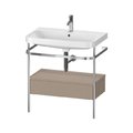 Меблевий комплект з раковиною на 1 отвір і консоллю, 77, 5х49 см, Duravit Happy D. 2 Plus, лляної декор (HP4842O7575) Duravit Меблеві комплекти
