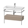 Мебельный комплект с раковиной на 1 отверстие и консолью, 97,5х49 см, Duravit Happy D.2 Plus, льняной декор (HP4843O7575) Duravit Мебельные комплекты