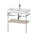 Мебельный комплект с раковиной на 1 отверстие и консолью, 77,5х49 см, Duravit Happy D.2 Plus, серо-коричневый (HP4837O6060) Duravit Мебельные комплекты