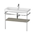Мебельный комплект с раковиной на 1 отверстие и консолью, 97,5х49 см, Duravit Happy D.2 Plus, серый камень (HP4838O9292) Duravit Мебельные комплекты