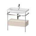 Мебельный комплект с раковиной на 1 отверстие и консолью, 77,5х49 см, Duravit Happy D.2 Plus, серо-коричневый супер матовый (HP4842O8383) Duravit Мебельные комплекты