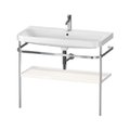 Мебельный комплект с раковиной на 1 отверстие и консолью, 97,5х49 см, Duravit Happy D.2 Plus, белый (HP4838O2222) Duravit Мебельные комплекты
