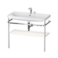 Мебельный комплект с раковиной на 2 отверстия и консолью, 97,5х49 см, Duravit Happy D.2 Plus, белый матовый (HP4838E3636) Duravit Мебельные комплекты