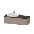 Тумба подвесная под раковину слева 130х55 см Duravit Happy D.2 Plus, льняной декор (HP4942L7575) Duravit Тумбы