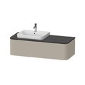 Тумба подвесная под раковину слева 130х55 см Duravit Happy D.2 Plus, серо-коричневый (HP4932L6060) Duravit Тумбы