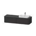 Тумба підвісна під раковину праворуч 160х55 см Duravit Happy D. 2 Plus, графіт (HP4934R8080) Duravit Тумби