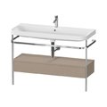 Мебельный комплект с раковиной на 1 отверстие и консолью, 117,5х49 см, Duravit Happy D.2 Plus, льняной декор (HP4844O75750000) Duravit Мебельные комплекты