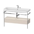 Мебельный комплект с раковиной на 2 отверстия и консолью, 117,5х49 см, Duravit Happy D.2 Plus, серо-коричневый супер матовый (HP4844E83830000) Duravit Мебельные комплекты