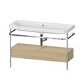 Мебельный комплект с раковиной без отверстия и консолью, 117,5х49 см, Duravit Happy D.2 Plus, дуб (HP4844N71710000) Duravit Мебельные комплекты