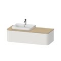 Тумба підвісна під раковину зліва 130х55 см Duravit Happy D. 2 Plus, білий шовковисто-матовий (HP4942L3939) Duravit Тумби