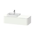 Тумба підвісна під раковину зліва 130х55 см Duravit Happy D. 2 Plus, білий матовий (HP4932L3636) Duravit Тумби