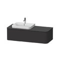 Тумба подвесная под раковину слева 130х55 см Duravit Happy D.2 Plus, графит (HP4932L8080) Duravit Тумбы