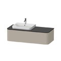 Тумба підвісна під раковину зліва 130х55 см Duravit Happy D. 2 Plus, сіро-коричневий (HP4942L6060) Duravit Тумби