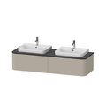 Тумба подвесная на 2 раковины 160х55 см Duravit Happy D.2 Plus, серо-коричневый (HP4936B6060) Duravit Тумбы