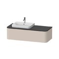 Тумба подвесная под раковину слева 130х55 см Duravit Happy D.2 Plus, серо-коричневый супер матовый (HP4932L8383) Duravit Тумбы