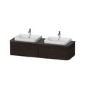 Тумба подвесная на 2 раковины 160х55 см Duravit Happy D.2 Plus, орех (HP4936B6969) Duravit Тумбы