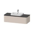 Тумба подвесная под раковину в центре 130х55 см Duravit Happy D.2 Plus, серо-коричневый супер матовый (HP4932M8383) Duravit Тумбы