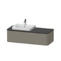 Тумба підвісна під раковину зліва 130х55 см Duravit Happy D. 2 Plus, сірий камінь (HP4942L9292) Duravit Тумби