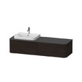 Тумба подвесная под раковину слева 160х55 см Duravit Happy D.2 Plus, орех (HP4934L6969) Duravit Тумбы