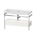 Меблевий комплект з раковиною без отвору і консоллю,117, 5х49 см, Duravit Happy D. 2 Plus, білий шовковисто-матовий (HP4844N39390000) Duravit Меблеві комплекти
