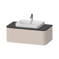 Тумба подвесная 100х55 см Duravit Happy D.2 Plus, серо-коричневый супер матовый (HP494108383) Duravit Тумбы