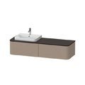 Тумба подвесная под раковину слева 160х55 см Duravit Happy D.2 Plus, льняной декор (HP4934L7575) Duravit Тумбы