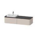 Тумба підвісна під раковину зліва 160х55 см Duravit Happy D. 2 Plus, сіро-коричневий супер матовий (HP4934L8383) Duravit Тумби
