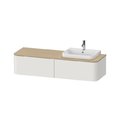 Тумба подвесная под раковину справа 160х55 см Duravit Happy D.2 Plus, белый шелковисто-матовый (HP4934R3939) Duravit Тумбы