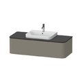 Тумба подвесная под раковину в центре 130х55 см Duravit Happy D.2 Plus, серый камень (HP4932M9292) Duravit Тумбы